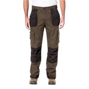 CAT Work Utility Cargo Pants Durable Canvas Multi Pockets Reinforced Size 30/32